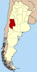 Lage der Provinz Mendoza