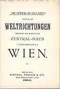 Werbeschrift der Fa. Koppel, Frisch & Cie. (1908), Einband und Titelblatt