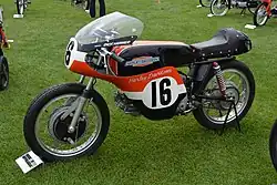 Eine Aermacchi-Harley-Davidson „Sprint 250“, mit der der Amerikaner Dick Hammer die „Daytona 100“ gewann[11] (1963)
