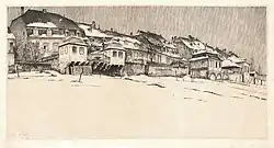 Zurlauben im Schnee (ca. 1920), 230 mm x 450 mm