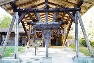 Schienenbahn an der Verladestation