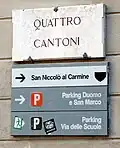 Quattro cantoni in Siena