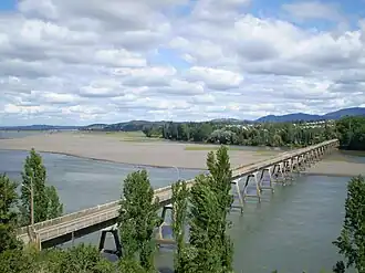Ñipas-Brücke über den Río Itata bei Ránquil