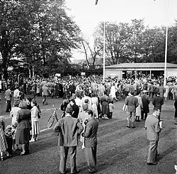 Zuschauerrekord beim Helsingborger Derby Råå - HIF bei Olympia, Spitzenderby in der besten schwedischen Liga, Allsvenskan 1950.