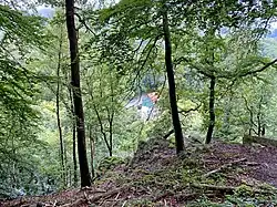 Röntgenweg am Felshang über dem Wupperpark