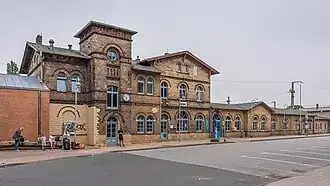 Empfangsgebäude des Bahnhofs Bergen auf Rügen