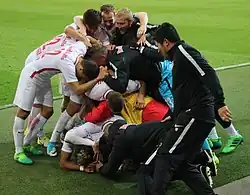 Am Ende jubelte Salzburg über den knappen 2:1-Sieg gegen den Kapfenberger SV