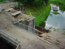 Bauarbeiten an der Schleuse Templin (2004)