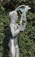 Jüngling mit Habicht Bronze, 220 cm Werner Friedrich Kunz (1934)[2]