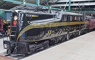 Das Design der Baureihe GG1 der Pennsylvania Railroad (PRR) stammt von Loewy