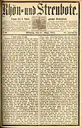 Rhön- und Streubote nach dem Tod von Kaiser Wilhelm I. (1888)