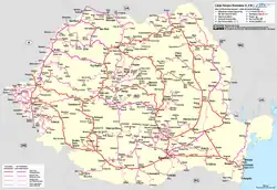 Das rumänische Eisenbahnnetz