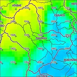 Jährliche Niederschlagsmenge (2000)[9]