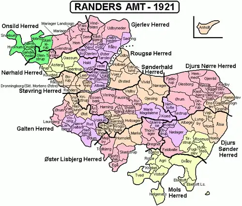 Hjelm als Teil der Ebeltoft Sogn