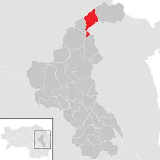 Lage der Gemeinde Ratten (Steiermark) im Bezirk Weiz (anklickbare Karte)