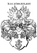 Wappen der Rauschenplatt nach Adolf Matthias Hildebrandt, 1869