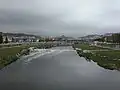 Der Fluss an seinem Unterlauf bei Sant Adrià de Besòs