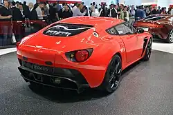 Heckansicht des Rennwagens