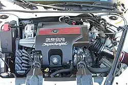 Motorraum des GSX mit Kompressor-aufgeladenem V6-Motor