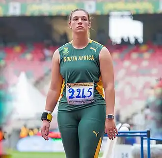 Miné de Klerk bei den Afrikameisterschaften 2024 in Douala