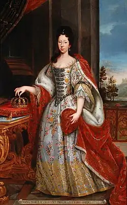 Anne Marie d’Orléans als Königin von Sardinien, Porträt eines unbekannten Malers, 1720