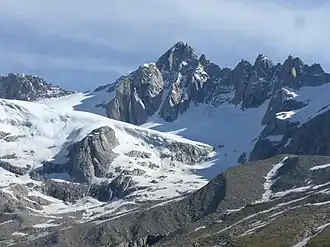 Reichenspitze von Südwesten, davor das Kuchelmooskees