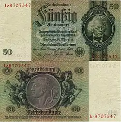 50 RM, 1933, Reichsbank­direktorium
