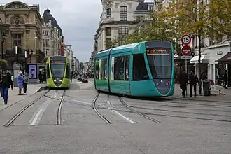 Straßenbahnen an der Place Myron Herrick