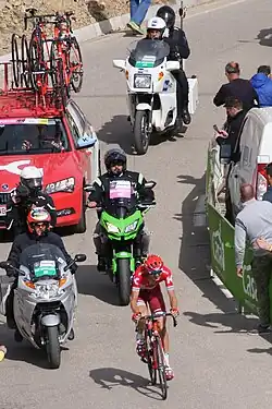 Rein Taaramäe, hier am während der 20. Etappe am Col de la Lombarde, gewann die vorletzte Etappe des Giros.