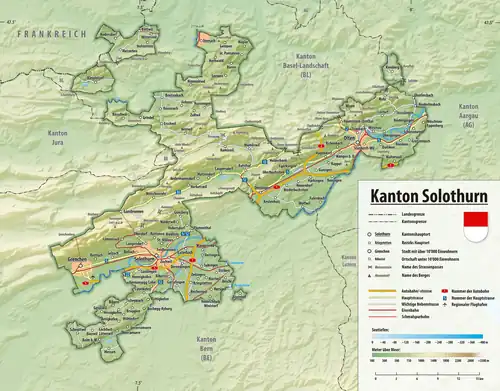 Karte des Kantons