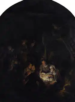 Die Anbetung des Kindes durch die Hirten von Rembrandt van Rijn, 1646
