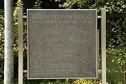 Infotafel „Röntgenweg“ am Thüringsberg in Remscheid-Lennep