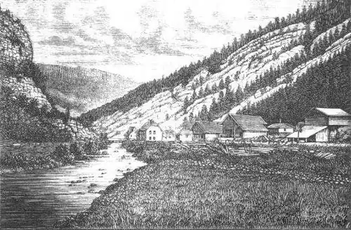 Schüss bei Reuchenette, um 1867