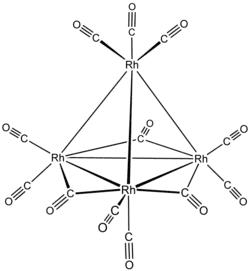 Strukturformel von Tetrarhodiumdodecarbonyl