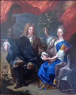 Hyacinthe Rigaud, Der Graf Jan Andrzej Morsztyn und seine Tochter, 1692.