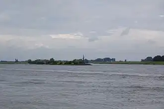 Blick von Millingen auf den Pannerdense Kop