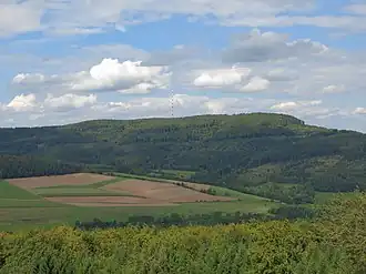 Rimberg von Süden, aufgenommen von Burg Herzberg