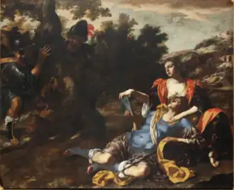 Rinaldo und Armida im verzauberten Garten, aus dem Zyklus zu Tassos Gerusalemme Liberata, ca. 1634–43, Castello di Conversano