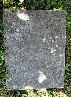 Robert Bing (8. 5. 1878–15. 3. 1956), Neurologe. Berthold Bing-Guggenheim (12. 12. 1845–29. 3. 1930), Valerie Bing-Guggenheim (8. 5. 1857–9.1.1951), Wolfgottesacker, Basel
