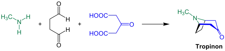 Übersichtsreaktion der Robinson-Schöpf-Reaktion