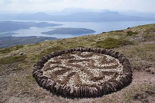 Gipfelblick vom Ben More Coigach hinunter zur Isle Martin und der Mündung des Loch Brooms
