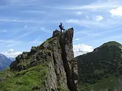 Felsvorsprung auf dem Weg zum Wildseeloder