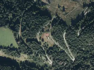 Rodelberg-Heimalm aus der Vogelperspektive