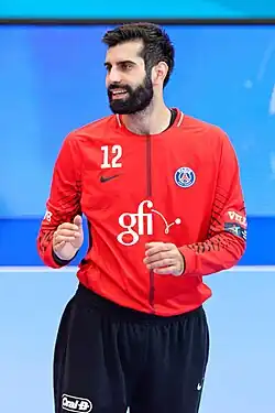 Rodrigo Corrales 2017 im Match zwischen PSG Handball und Brest GK Meschkow