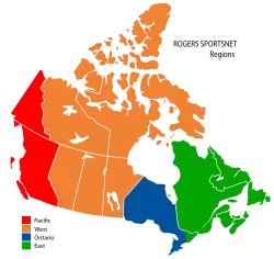 Rogers-Sportsnet-Regionen
