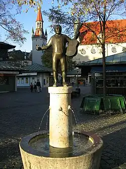 Roider-Jackl-Brunnen auf dem Viktualienmarkt in München