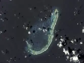 Roncador Bank von der ISS aus gesehen