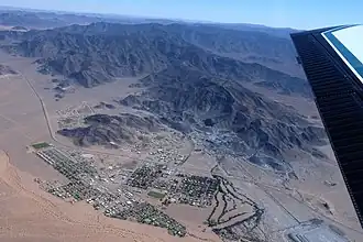 Rosh Pinah aus der Vogelperspektive (2016)