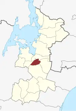 Lage des Roskilde Søndre Sogn in der Roskilde Kommune