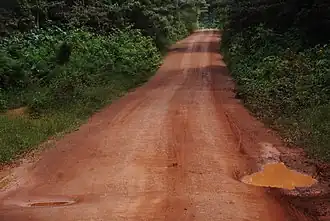 Straße bei Yokadouma